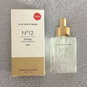 NIB Full Size Lux Unfiltered N°12 Self Tanning Face Drops 1.0 oz